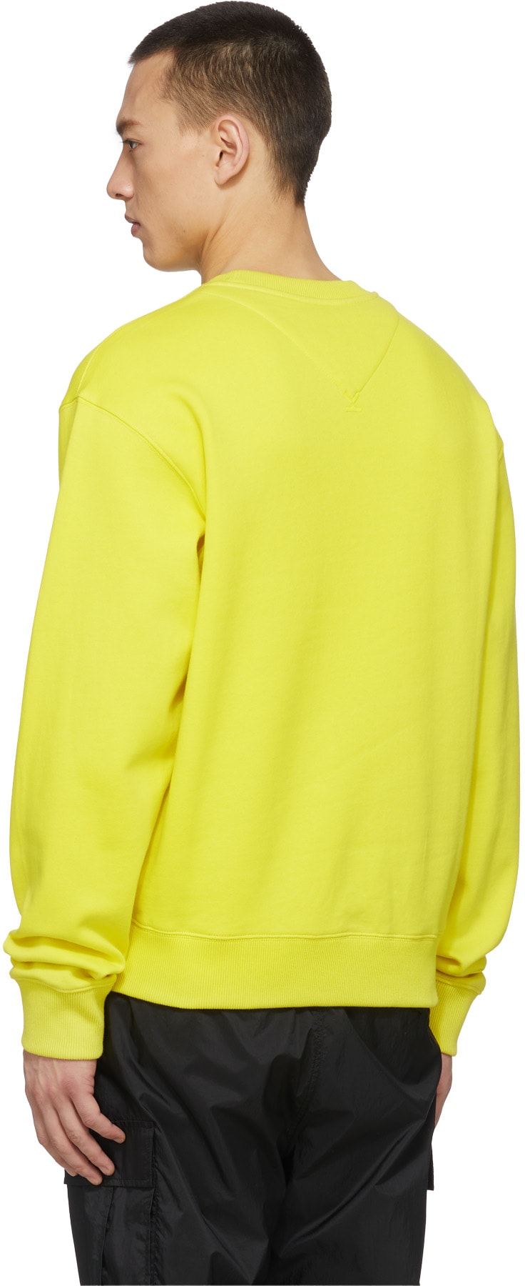 Kenzo: Yellow 'Kenzo Tribute' Crew Sweater - 3