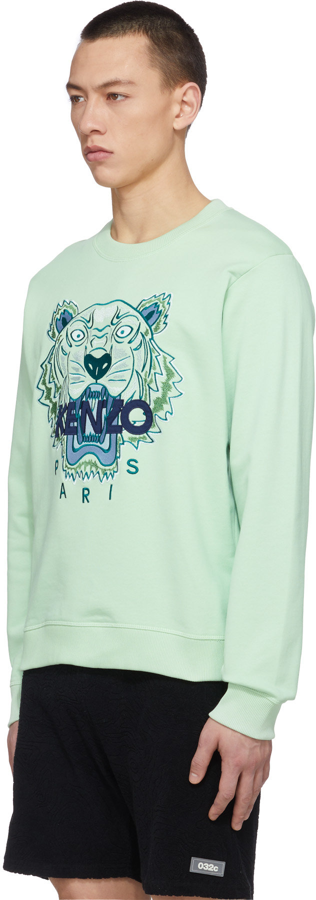 Kenzo: Vert Pull Tigre Vert - 2