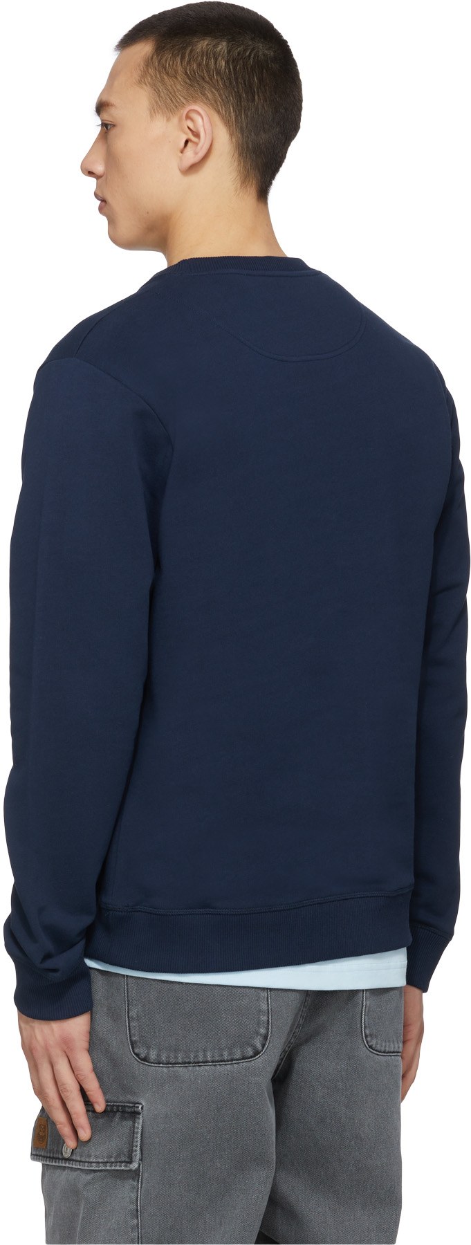 Kenzo: Blue Climbing Rope Tiger Crew Sweater - 3