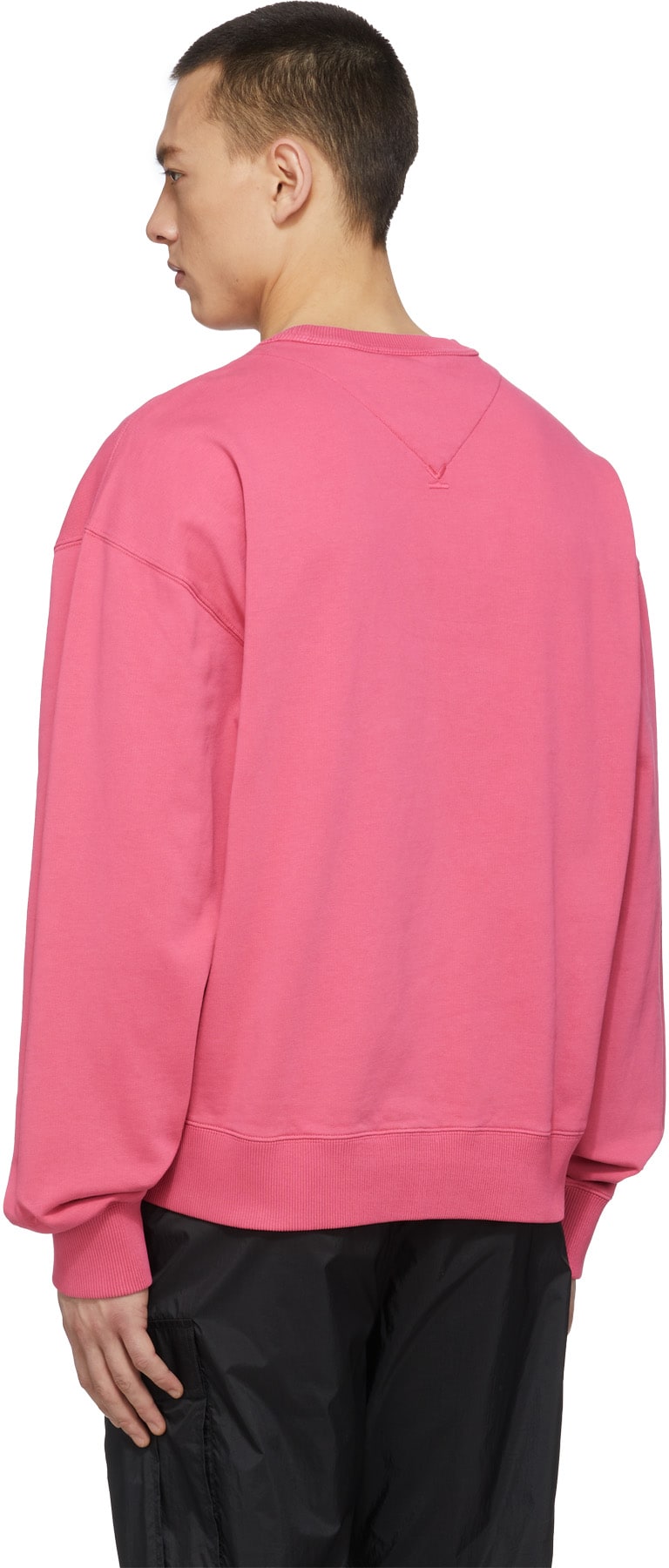 Kenzo: Pink 'Bandana' Oversize Crew Sweater - 3