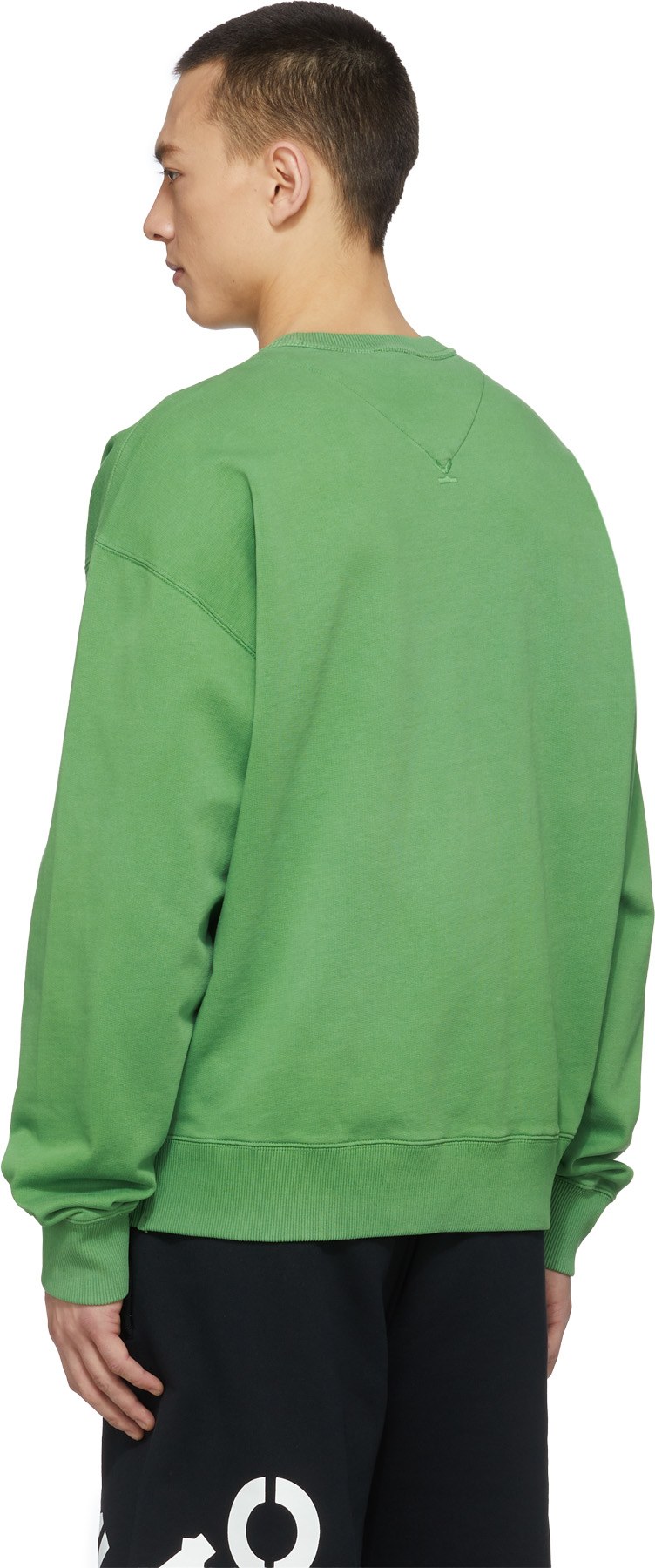 Kenzo: Green 'Bandana' Oversize Crew Sweater - 3