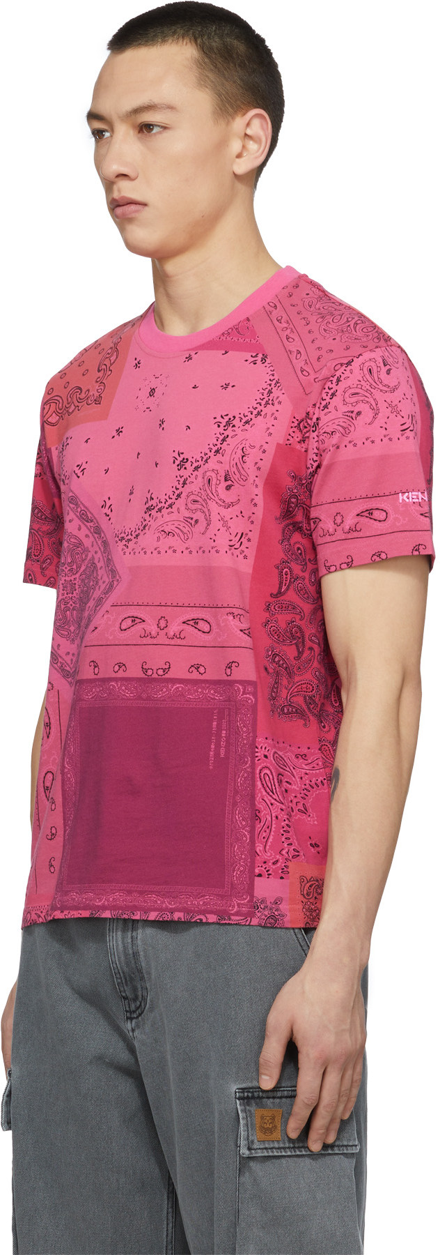 Kenzo: Pink 'Bandana' T-Shirt - 2