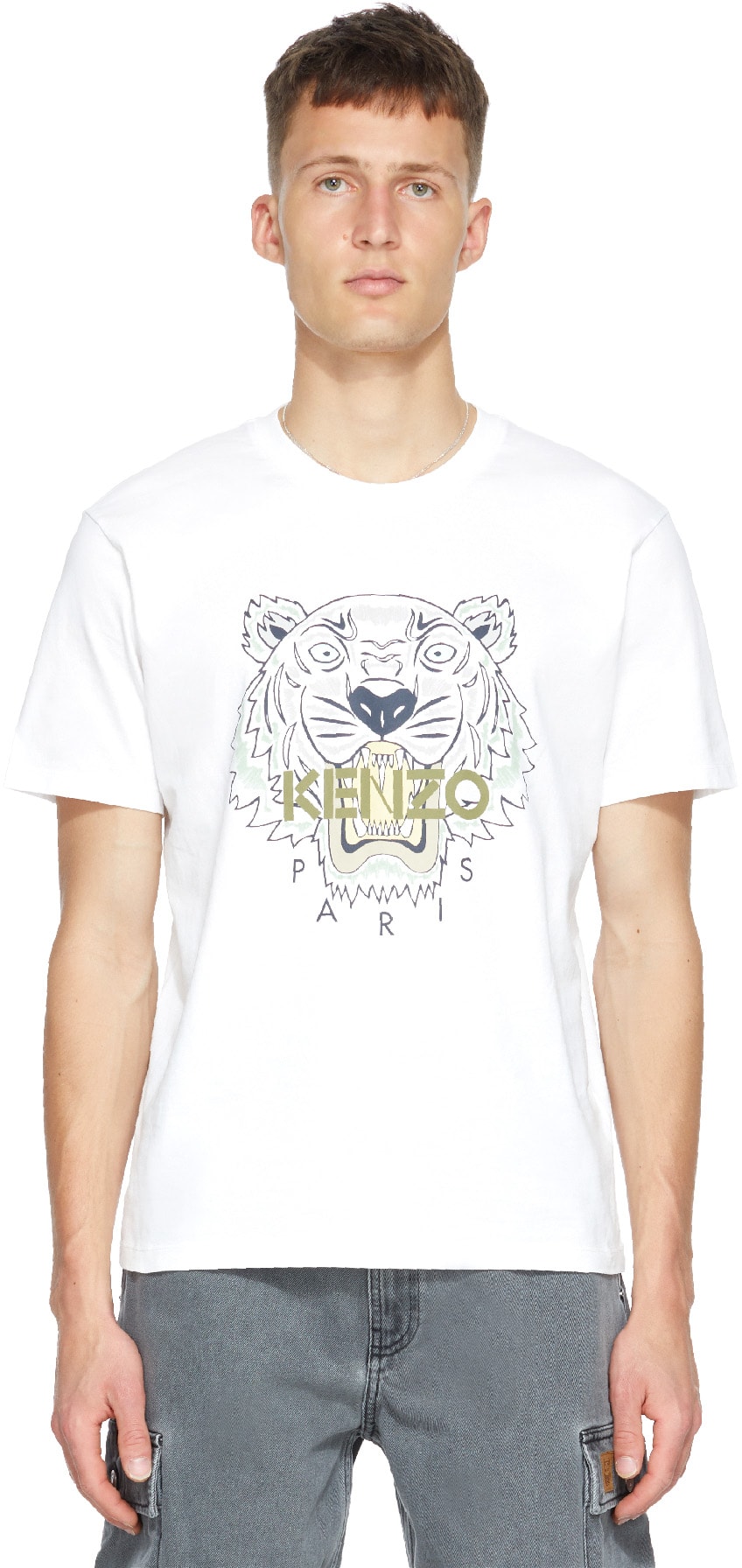 Kenzo: White Tiger T-Shirt - 1