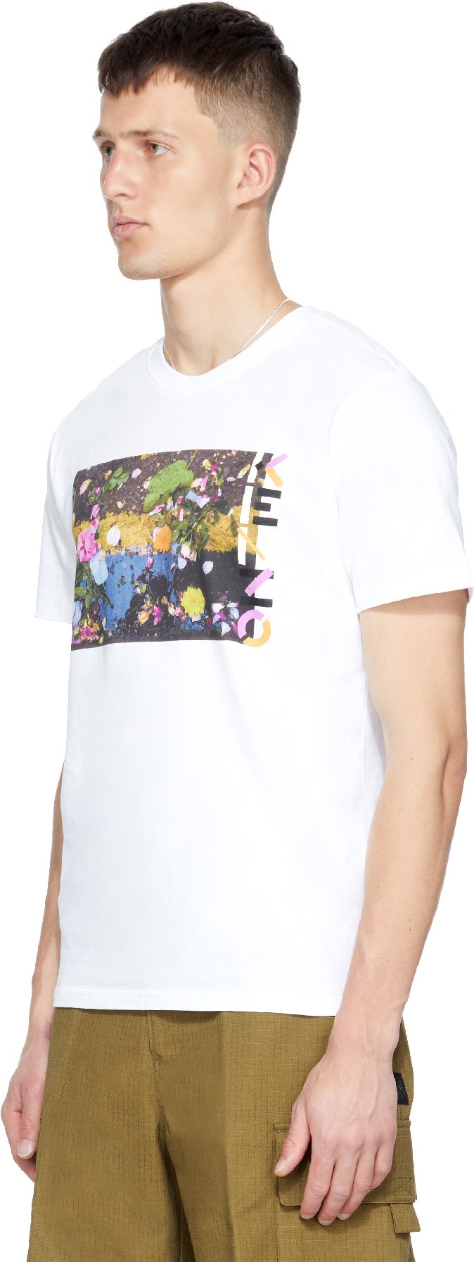 Kenzo: White Logo Graphic T-Shirt - 2
