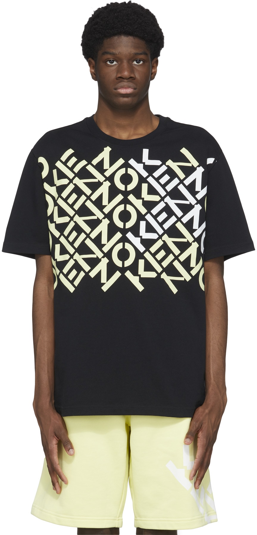 Kenzo: Noir T-Shirt Kenzo Sport Monogramme Noir - 1