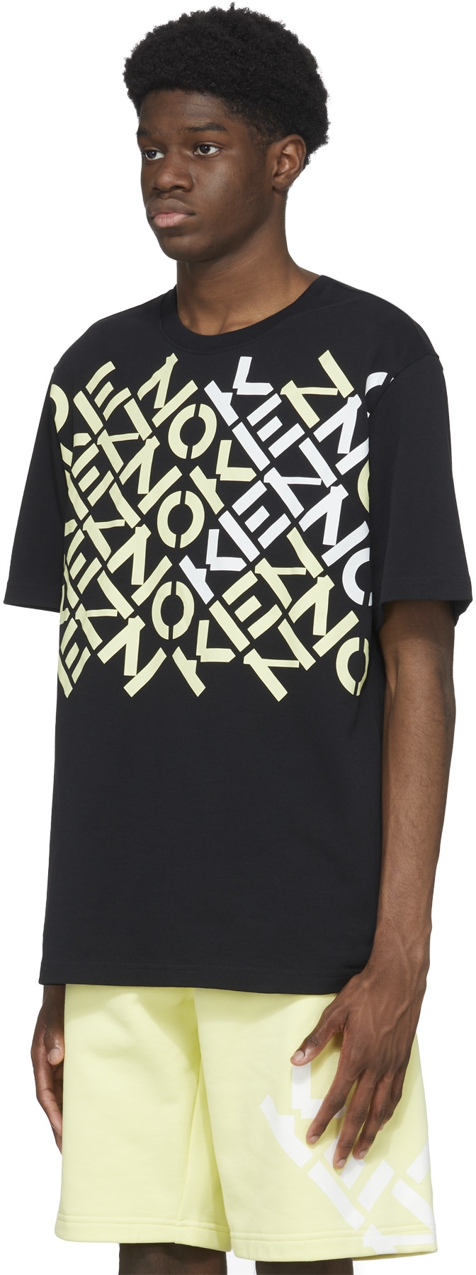 Kenzo: Black Kenzo Sport Monogram T-Shirt - 2