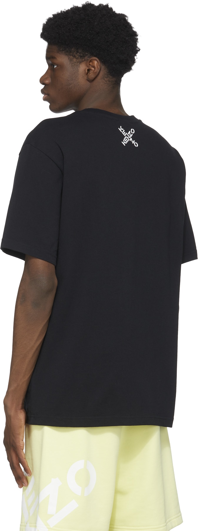 Kenzo: Black Kenzo Sport Monogram T-Shirt - 3