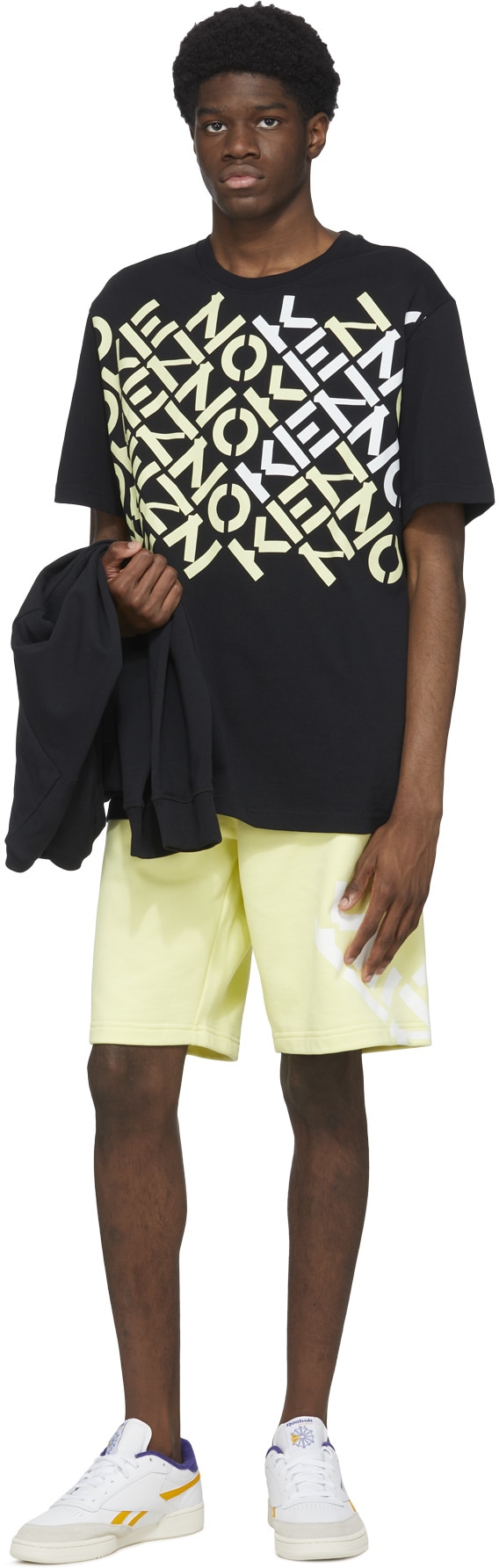 Kenzo: Black Kenzo Sport Monogram T-Shirt - 4