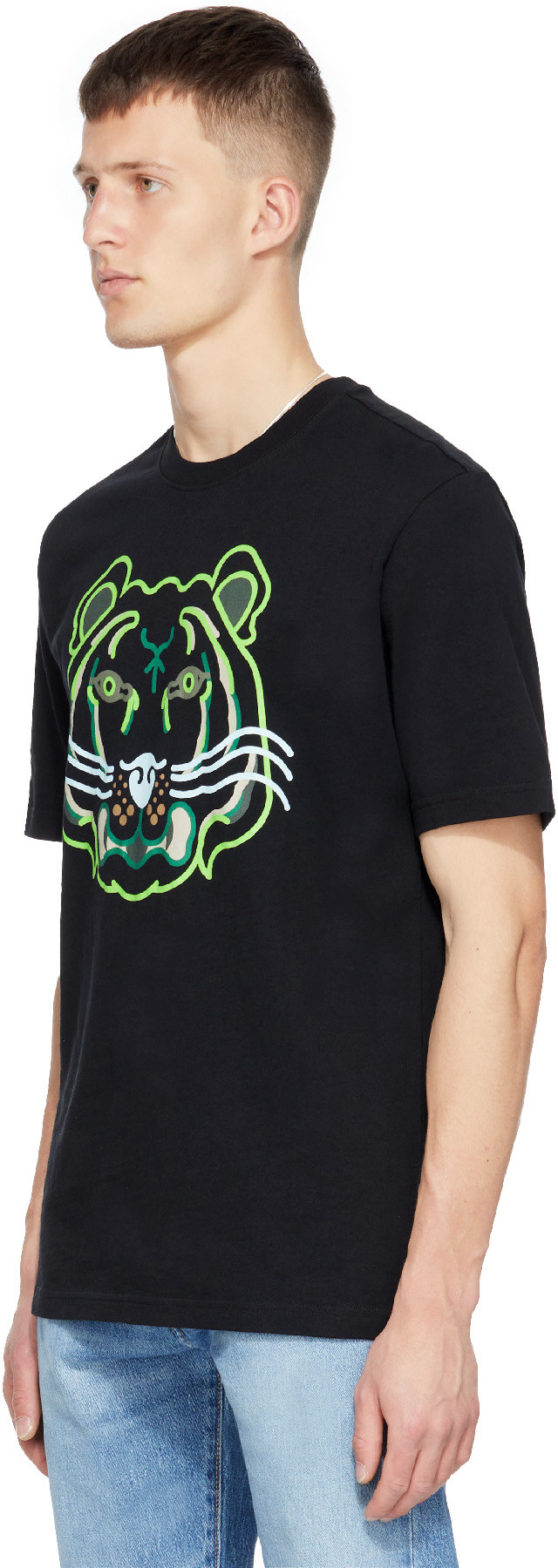 Kenzo: Noir T-Shirt K-Tigre Noir - 2