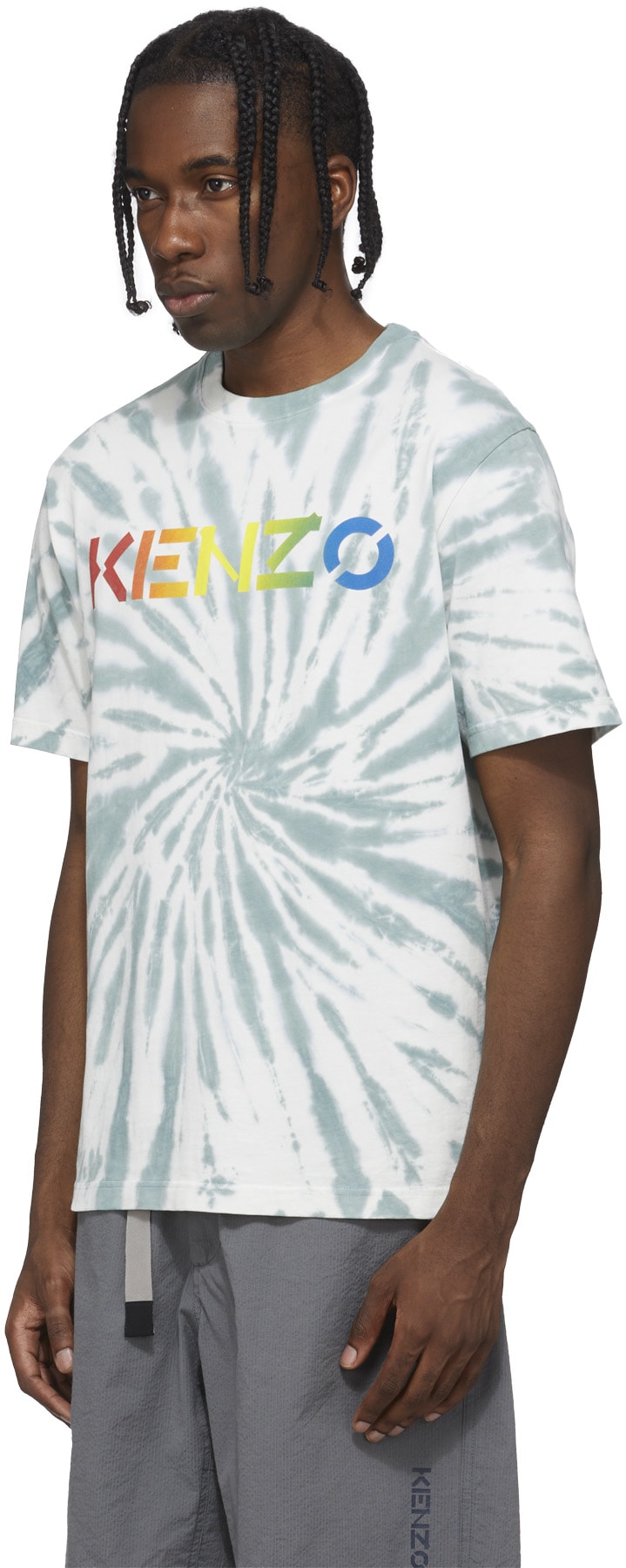 Kenzo: Green Logo Tie-Dye T-Shirt - 2