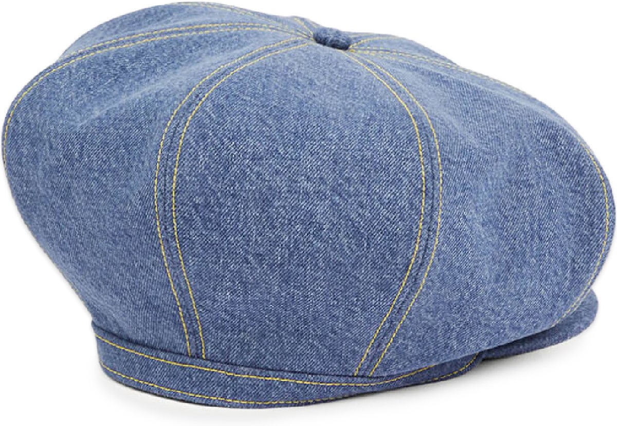 Kenzo: Blue 'Baker Boy' Denim Flat Cap - 2