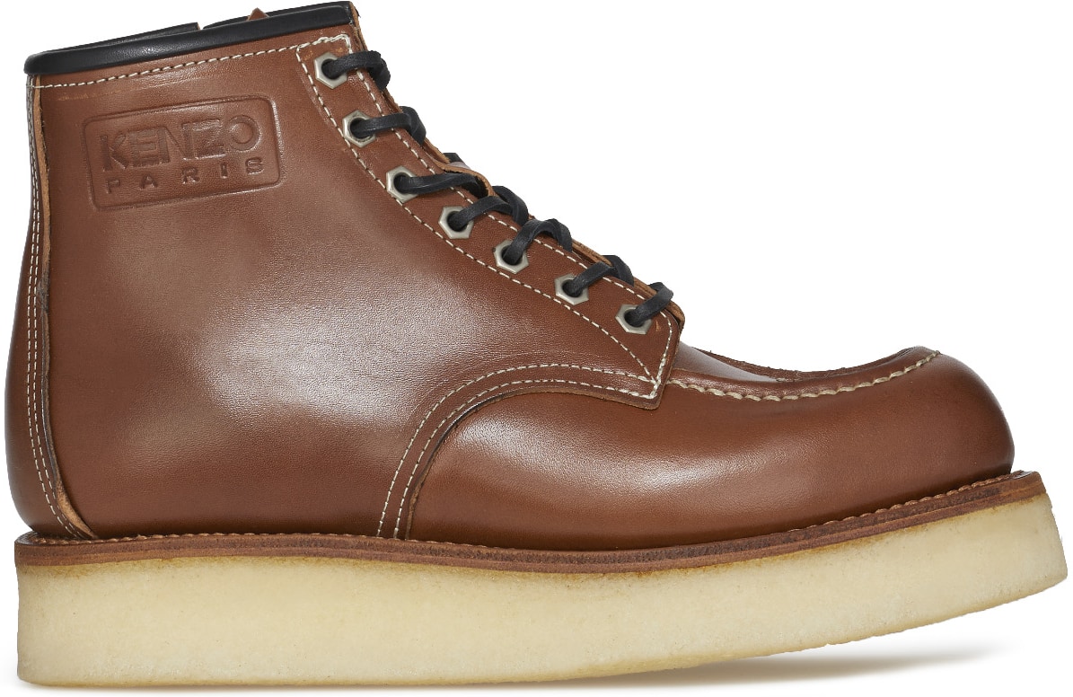 Kenzo: Brown Kenzoyama Ankle Boot - 1