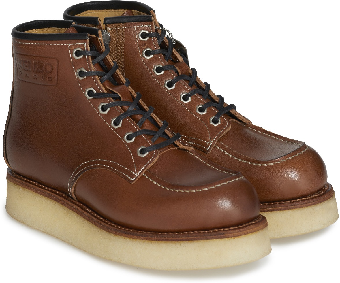 Kenzo: Brown Kenzoyama Ankle Boot - 4