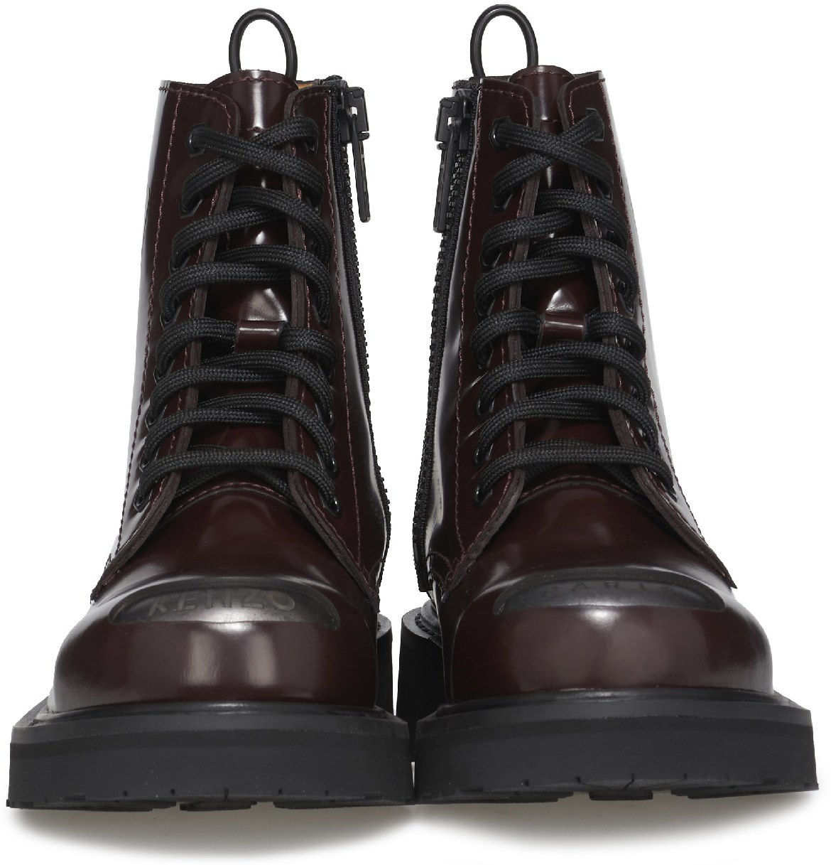 Kenzo: Red Kenzosmile Lace Up Boot - 3