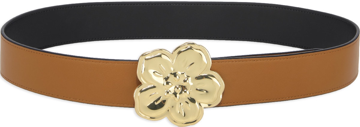 Kenzo: Black 'Boke Flower' Wide Reversible Belt - 2