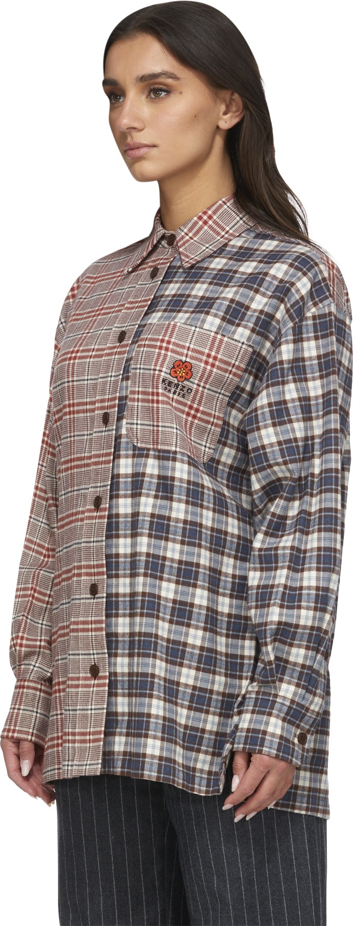 Kenzo: Red Checked Oversized Shirt - 2