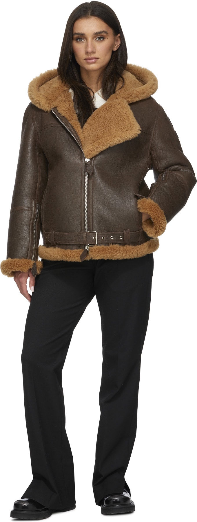 Kenzo: Brown Aviator Jacket - 4