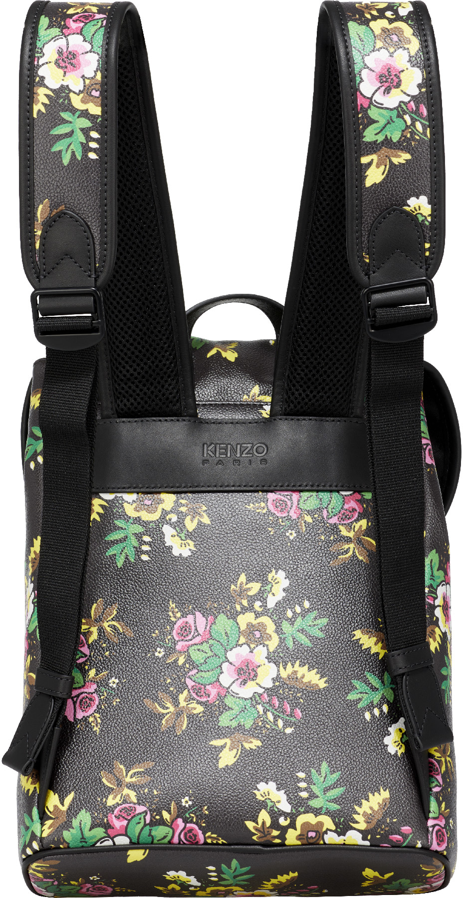 Kenzo: Black Courier 'Pop Bouquet' Small Backpack - 2