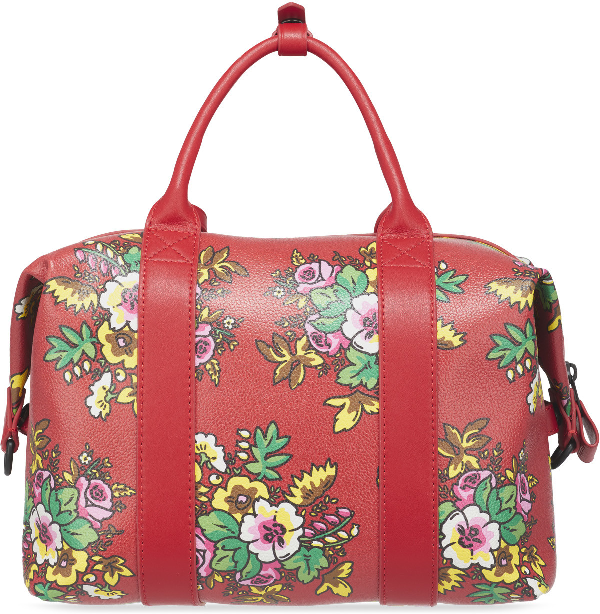 Kenzo: Red Courier 'Pop Bouquet' Bag - 2