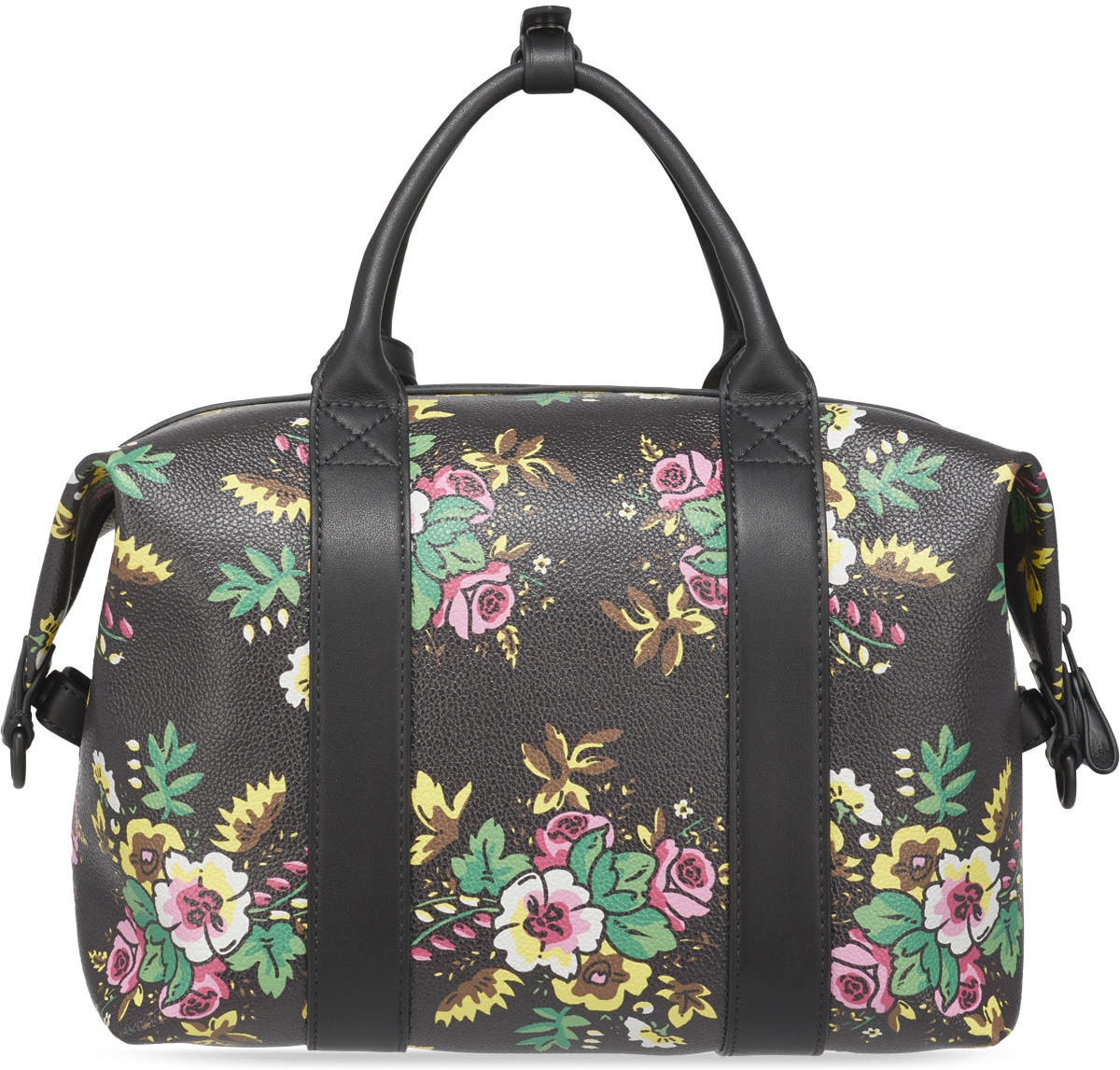 Kenzo: Black Courier 'Pop Bouquet' Bag - 2