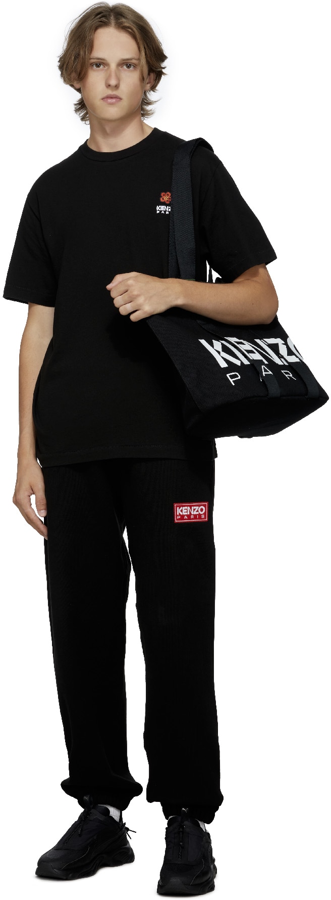 Kenzo: Noir Grand Tote Bag Kenzokaba Noir - 3