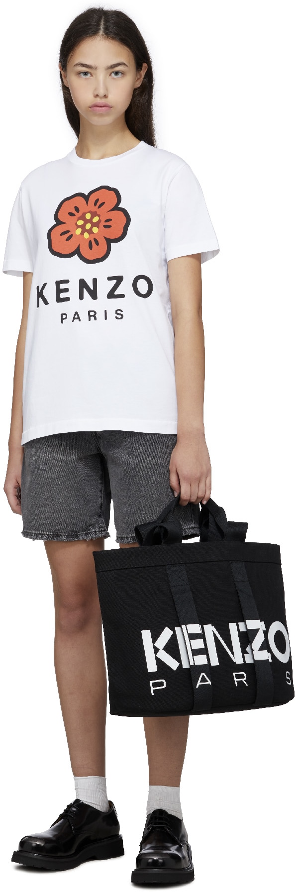 Kenzo: Noir Grand Tote Bag Kenzokaba Noir - 4