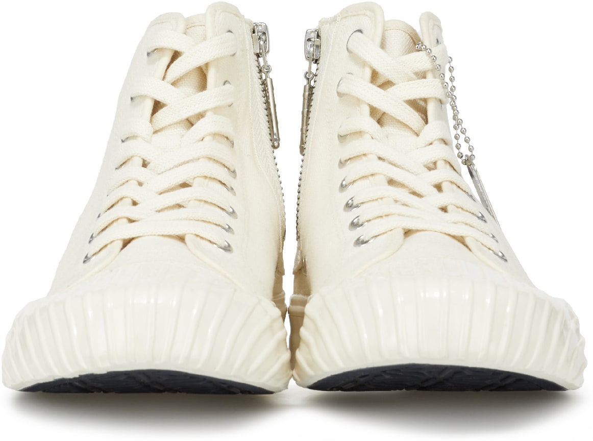 Kenzo: White Kenzoschool High-Top Sneaker - 3