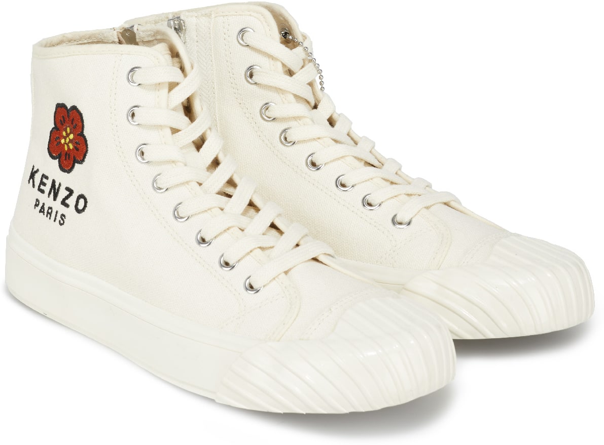 Kenzo: White Kenzoschool High-Top Sneaker - 4