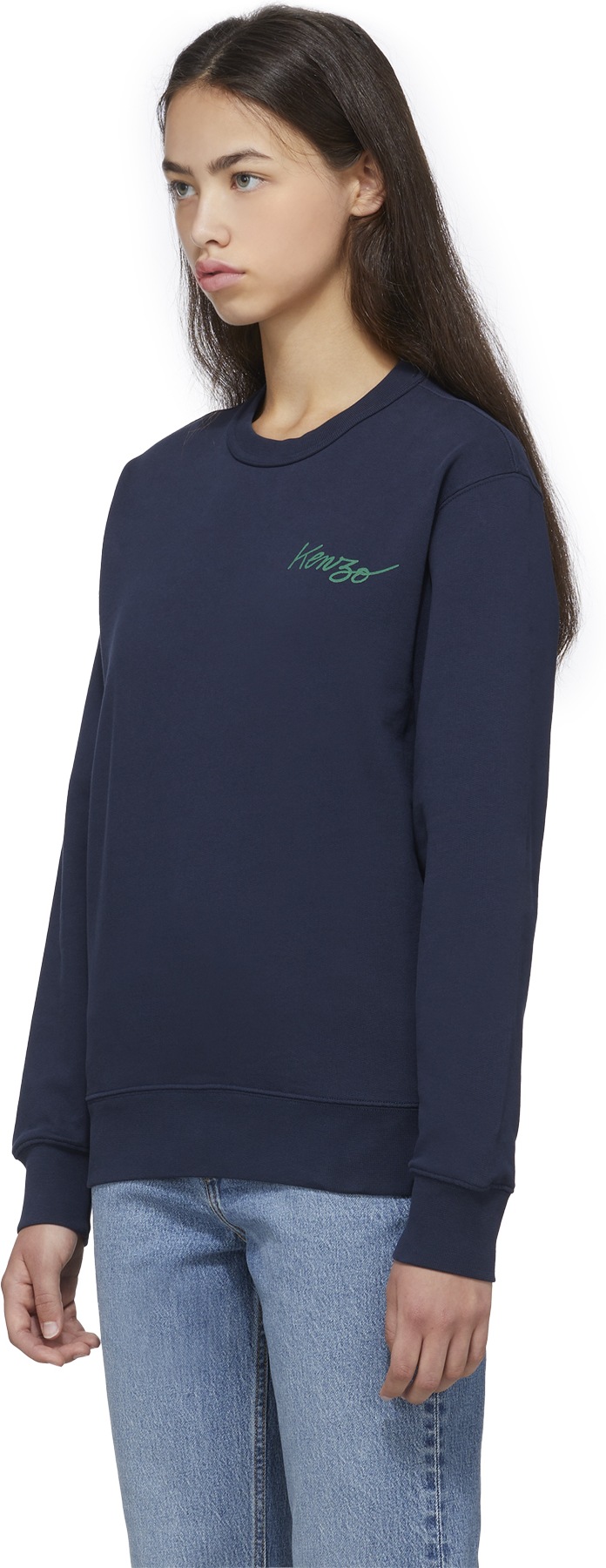 Kenzo: Blue 'Kenzo Poppy' Crew Sweater - 2