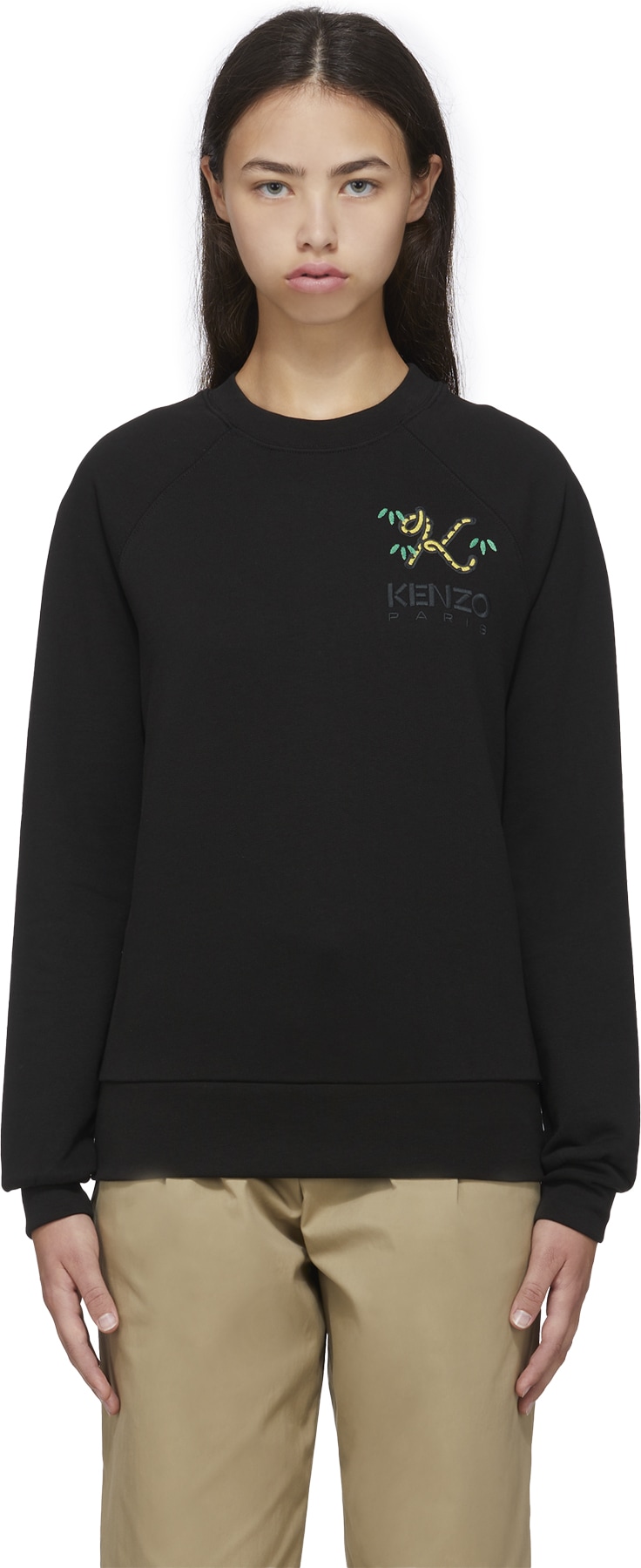 Kenzo: Noir Pull 'Tiger Tail K' Noir - 1