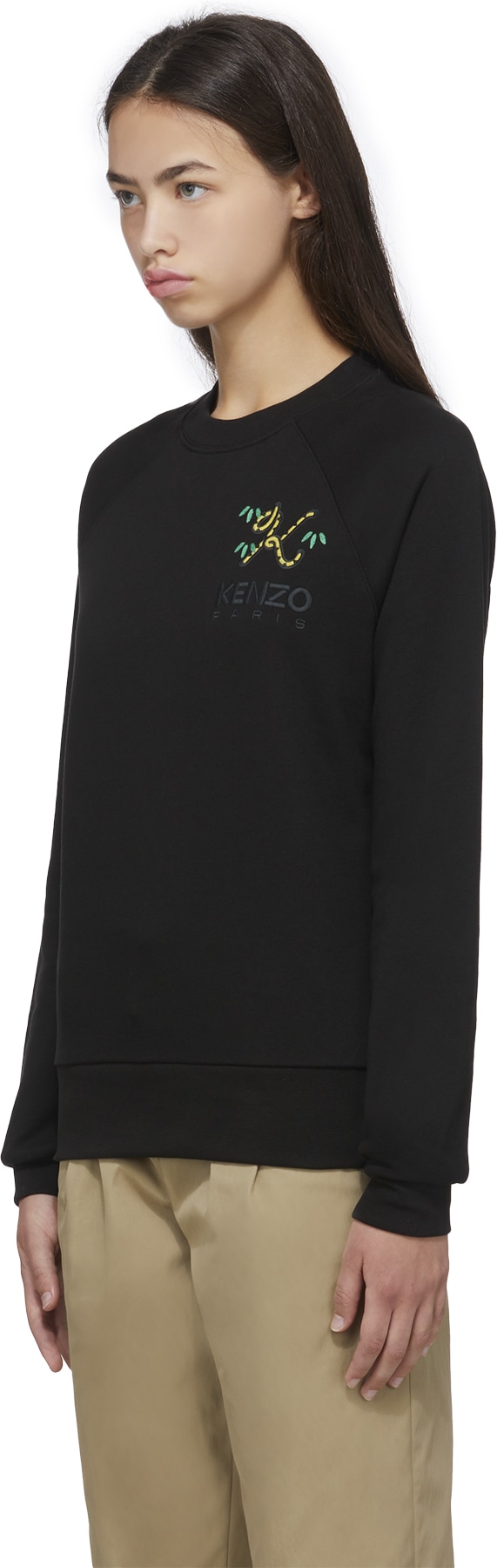 Kenzo: Noir Pull 'Tiger Tail K' Noir - 2