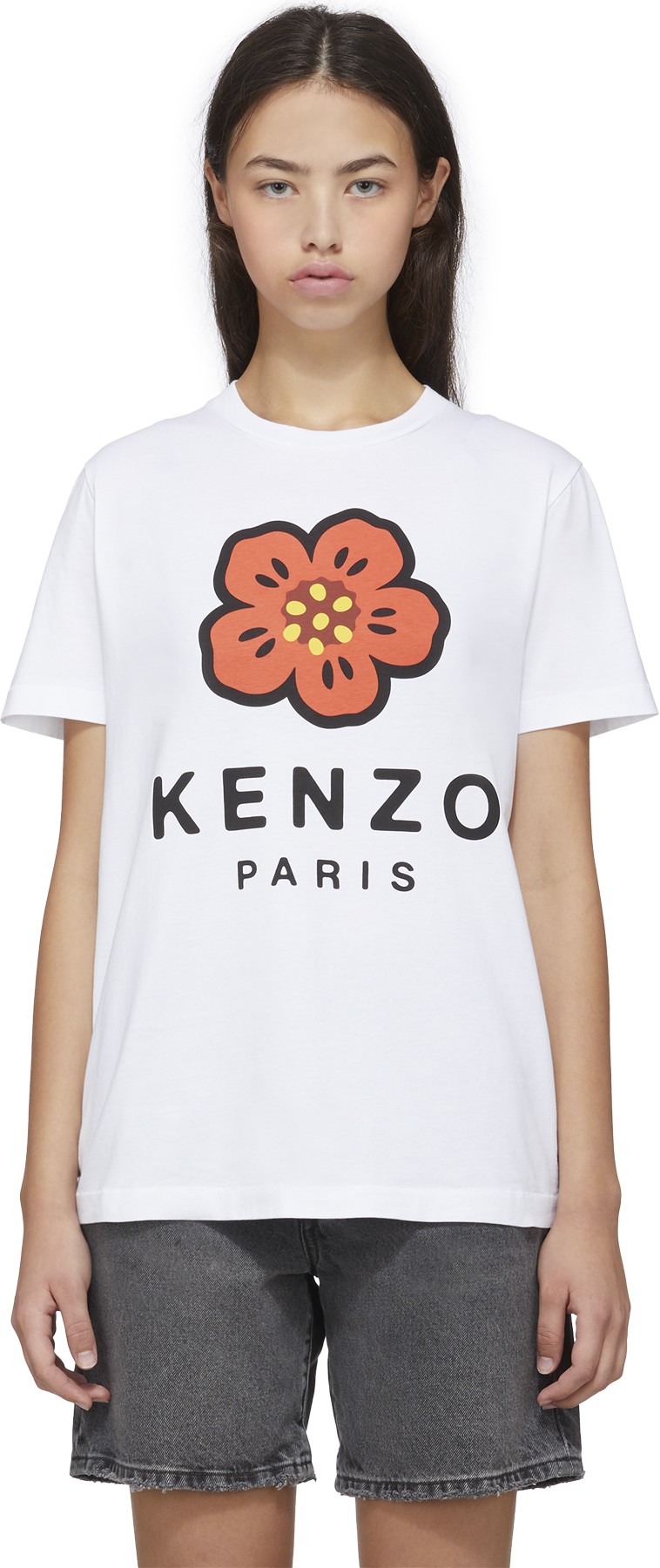 Kenzo: White 'Boke Flower' Loose T-Shirt - 1