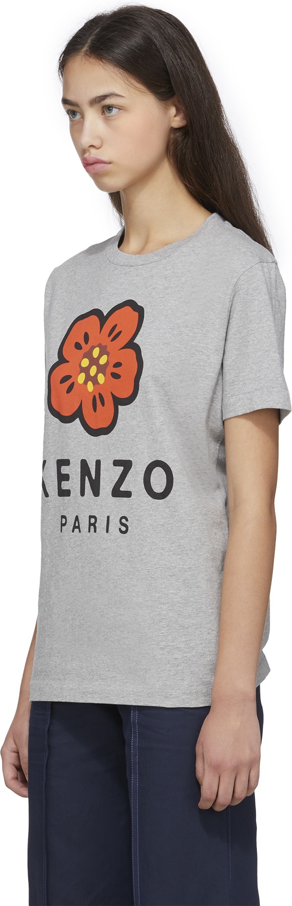 Kenzo: Grey 'Boke Flower' Loose T-Shirt - 2