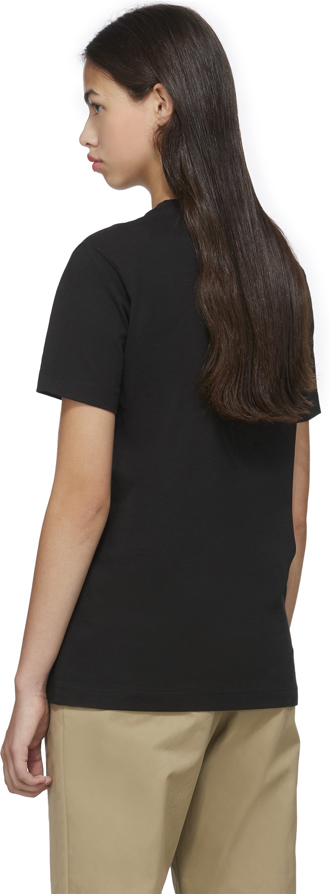 Kenzo: Noir T-Shirt Loose 'Tiger Tail K' Noir - 3