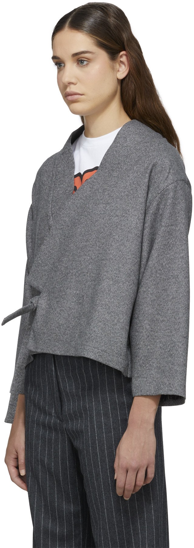 Kenzo: Grey Kimono Jacket - 2