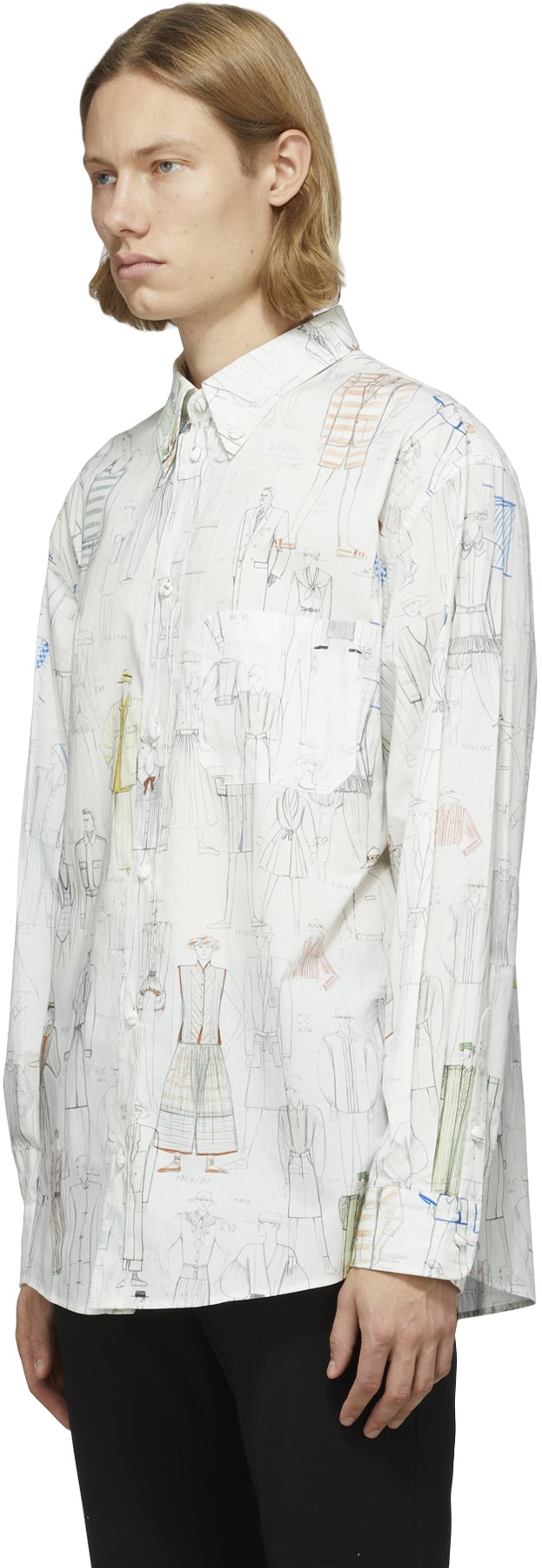 Kenzo: Multicolores Chemise Casual 'Kenzo Sketch' Multicolores - 2