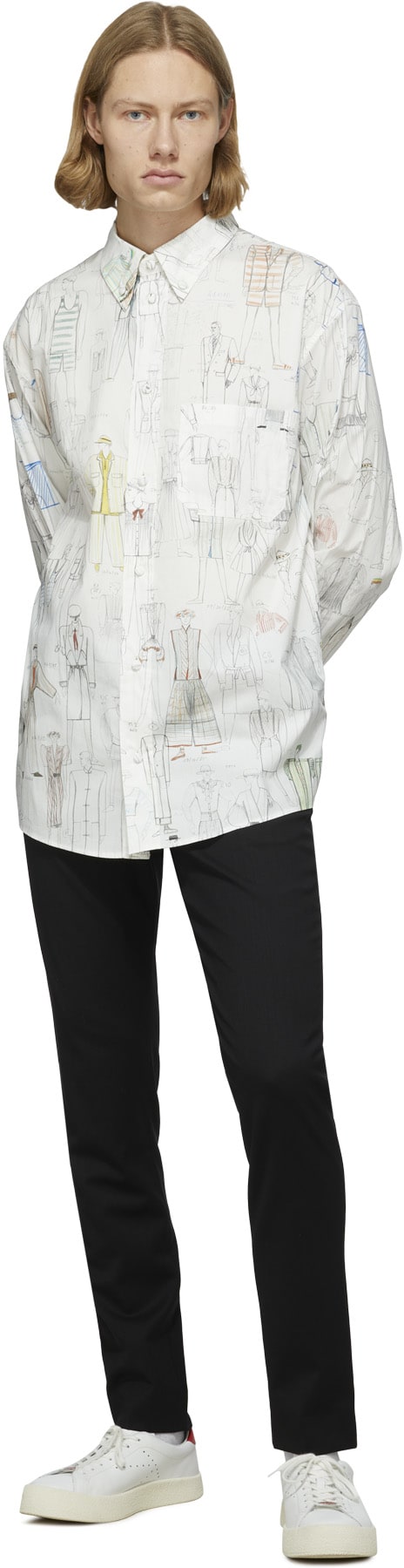 Kenzo: Multicolores Chemise Casual 'Kenzo Sketch' Multicolores - 4