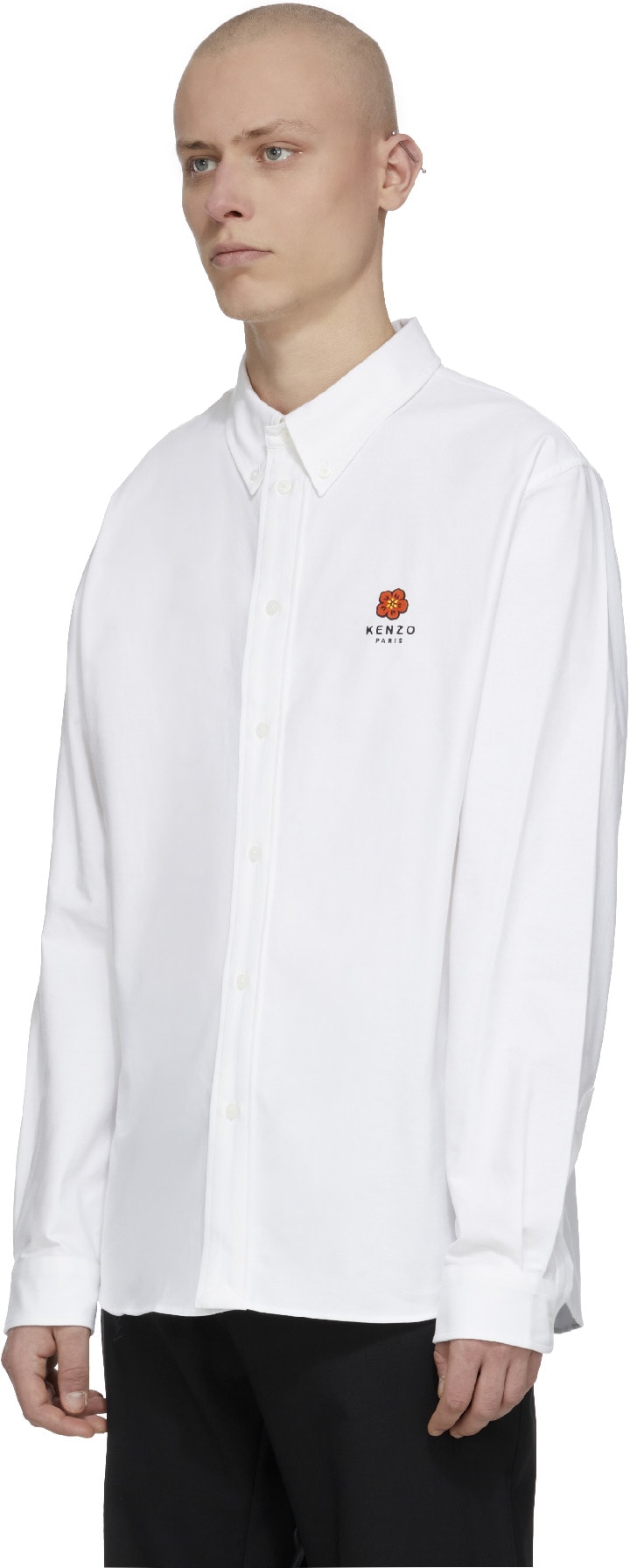 Kenzo: White 'Boke Flower' Crest Casual Shirt - 2