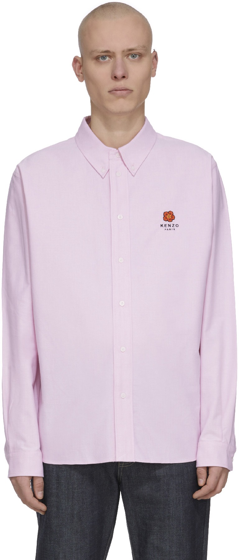 Kenzo: Pink 'Boke Flower' Crest Casual Shirt - 1