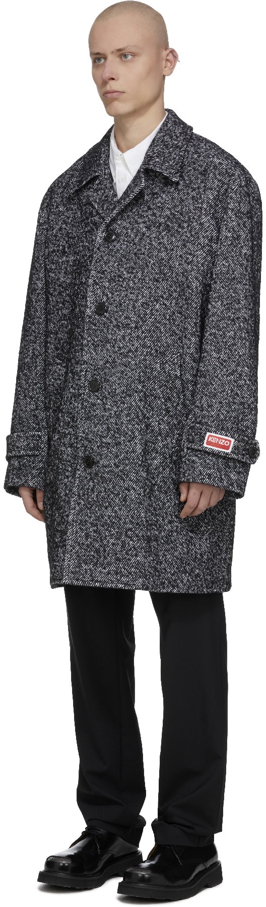 Kenzo: Black Wool Coat - 2