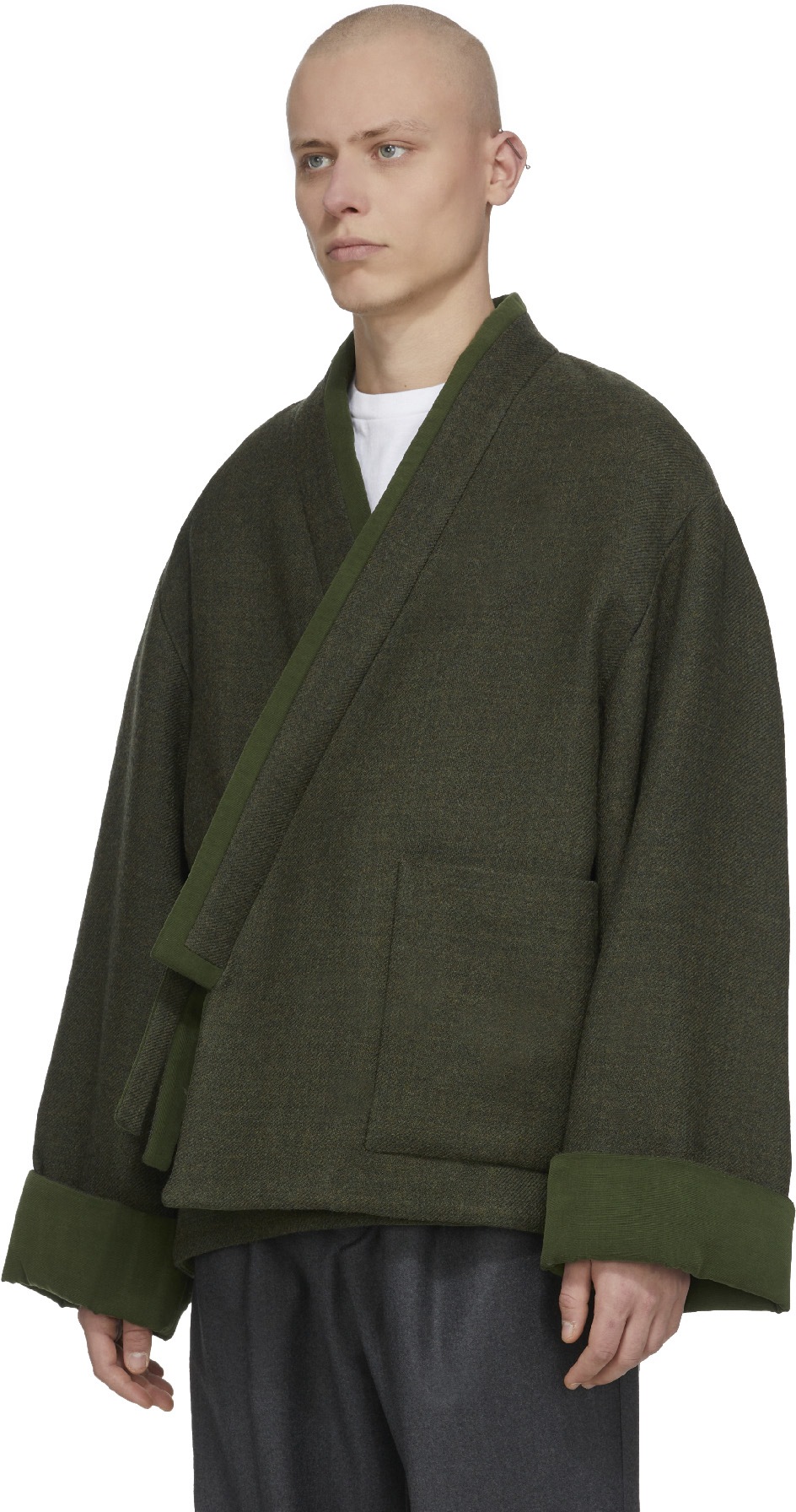 Kenzo: Vert Veste Kimono Vert - 2