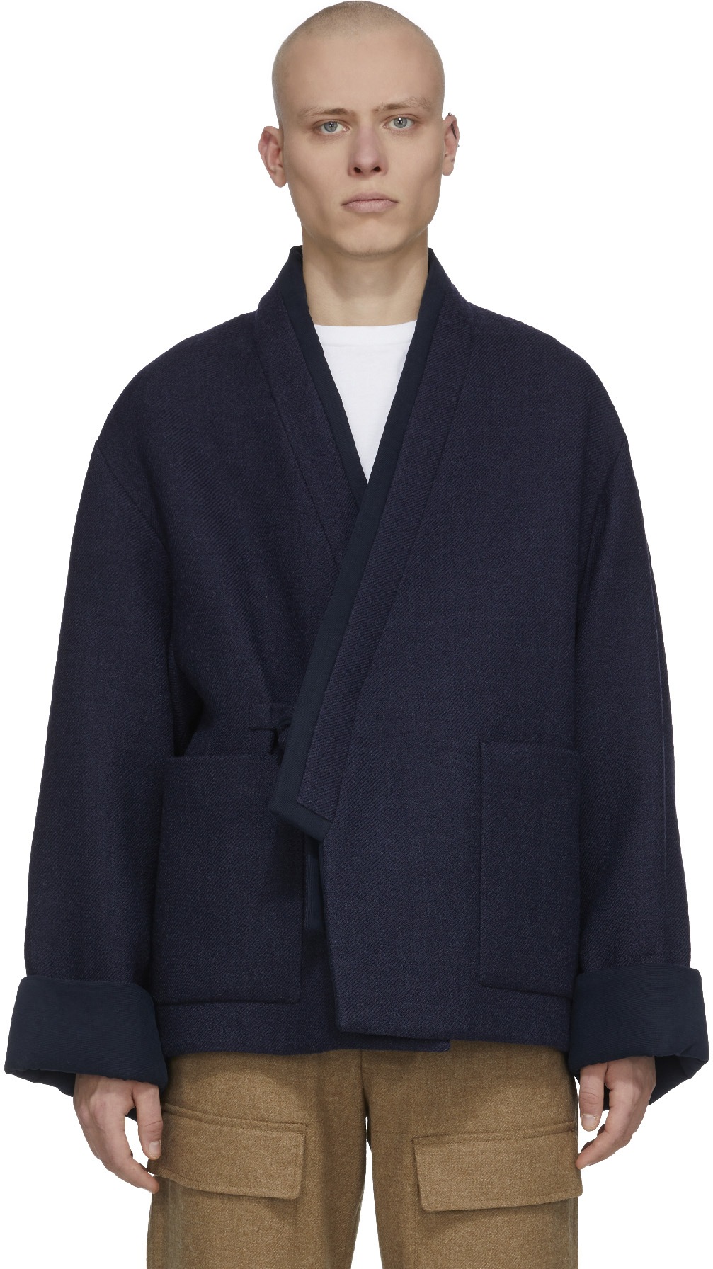 Kenzo: Bleu Veste Kimono Bleu - 1