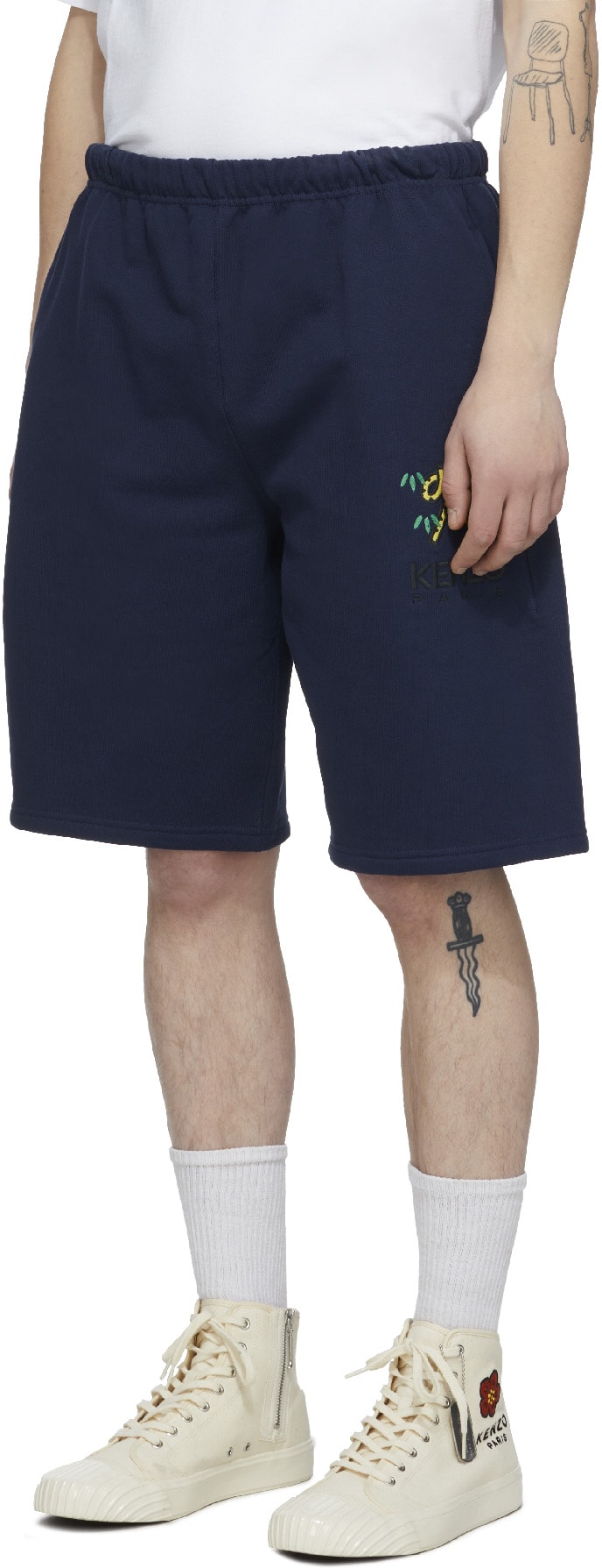 Kenzo: Bleu Short 'Tiger Tail K' Bleu - 2