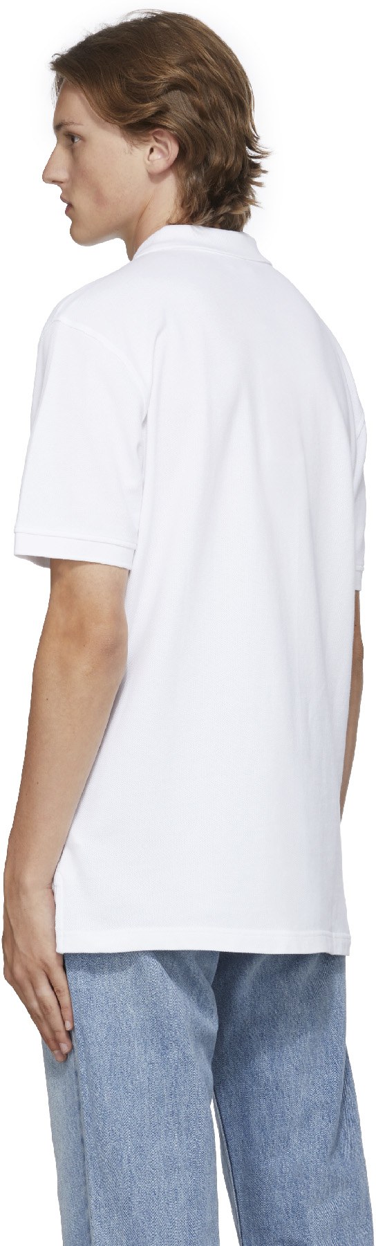 Kenzo: White 'Boke Flower' Crest Polo Shirt - 3