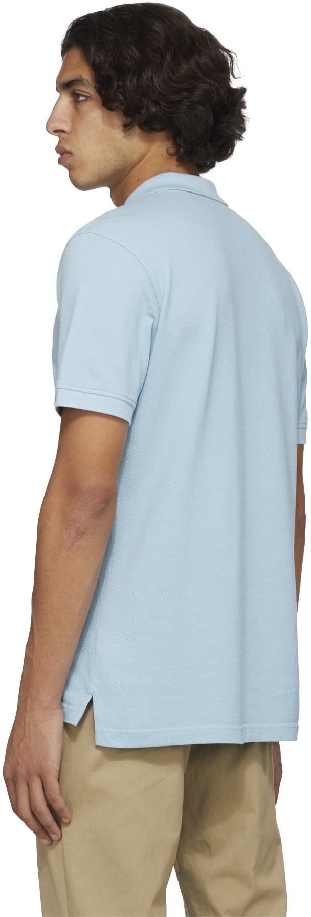Kenzo: Bleu Polo à Écusson 'Boke Flower' Bleu - 3