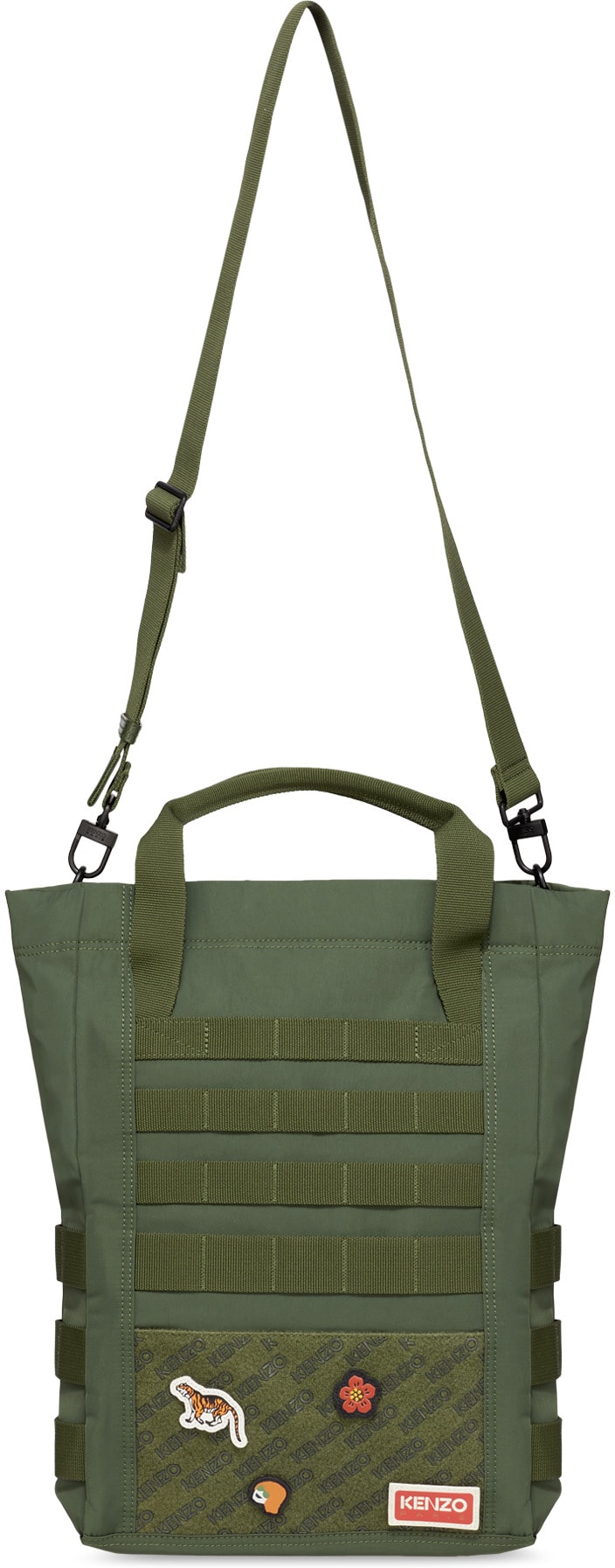 Kenzo: Green Jungle Tote Bag - 1