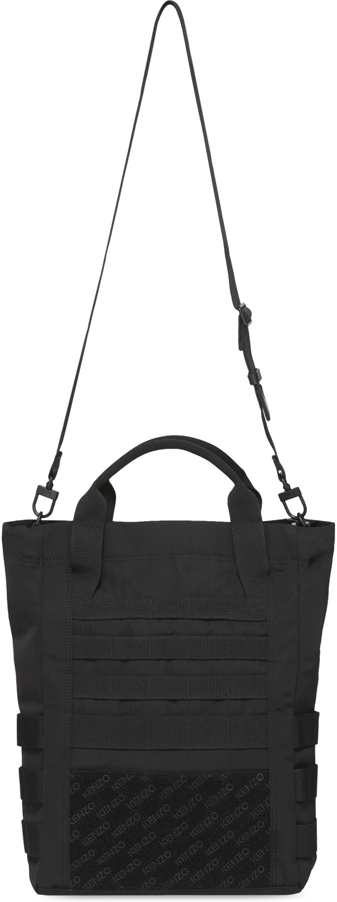 Kenzo: Noir Tote Bag à Badges Kenzo Jungle Noir - 2