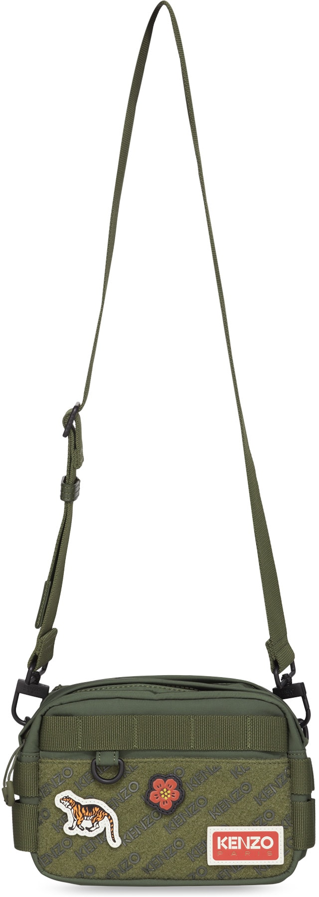 Kenzo: Green Jungle Crossbody Bag - 1