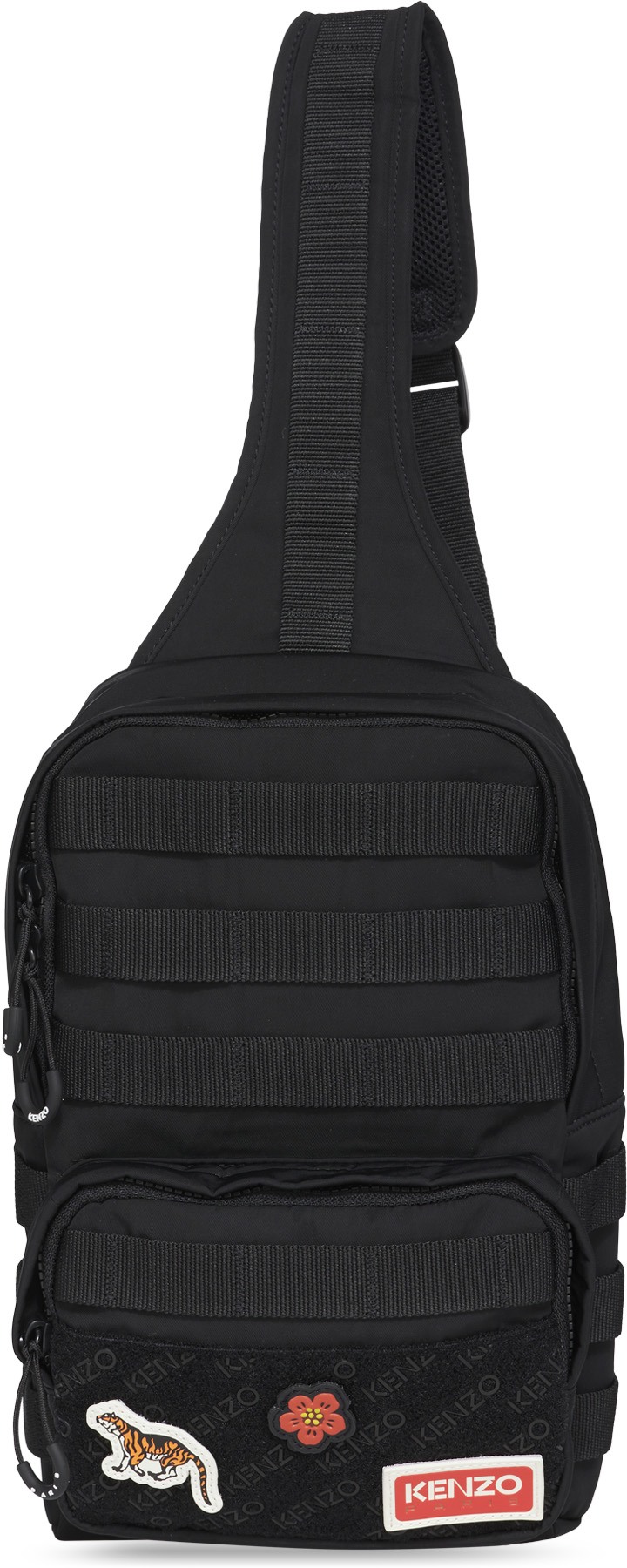 Kenzo: Black Jungle Crossbody Rucksack - 1