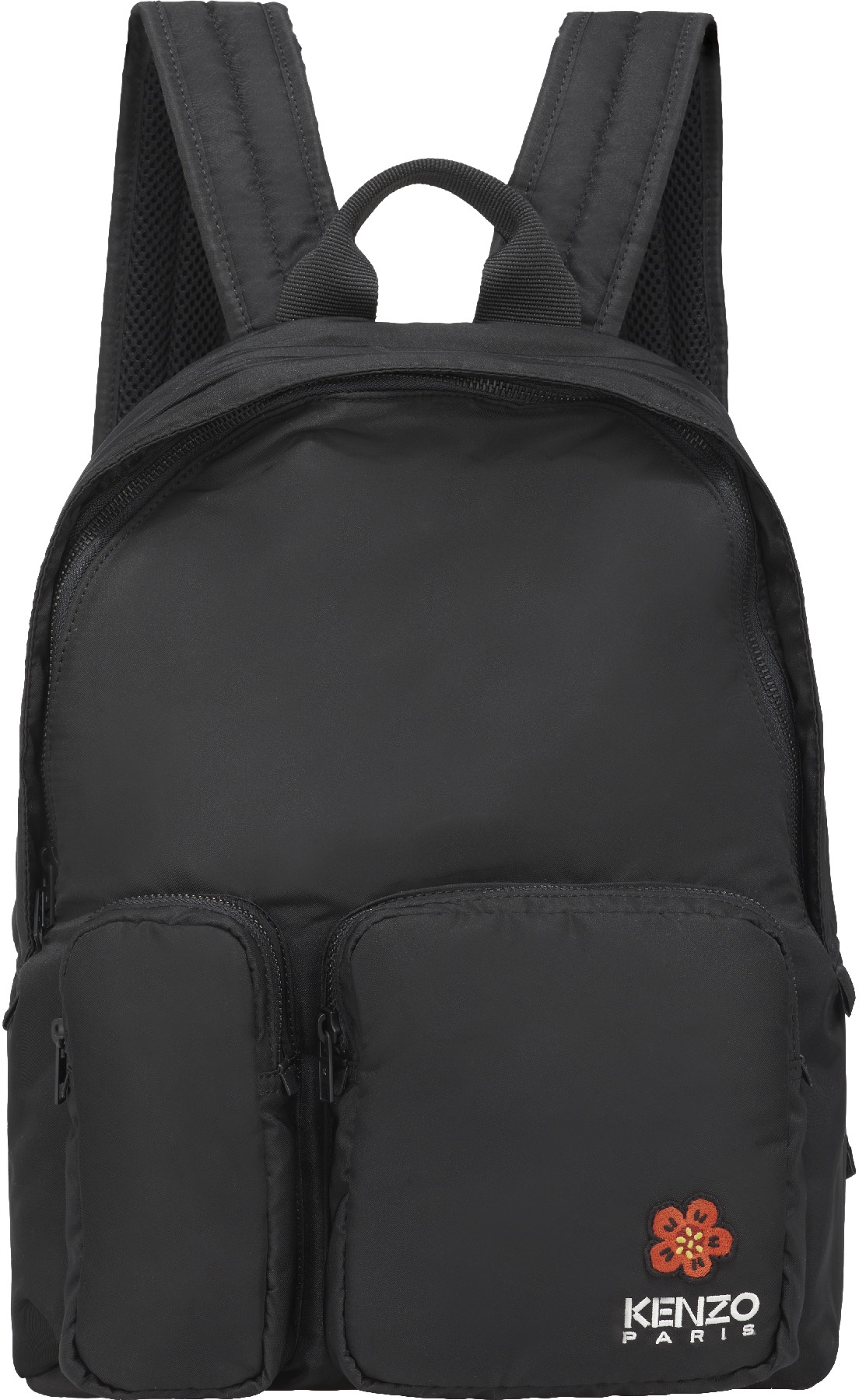 Kenzo: Black Logo Crest Backpack - 1